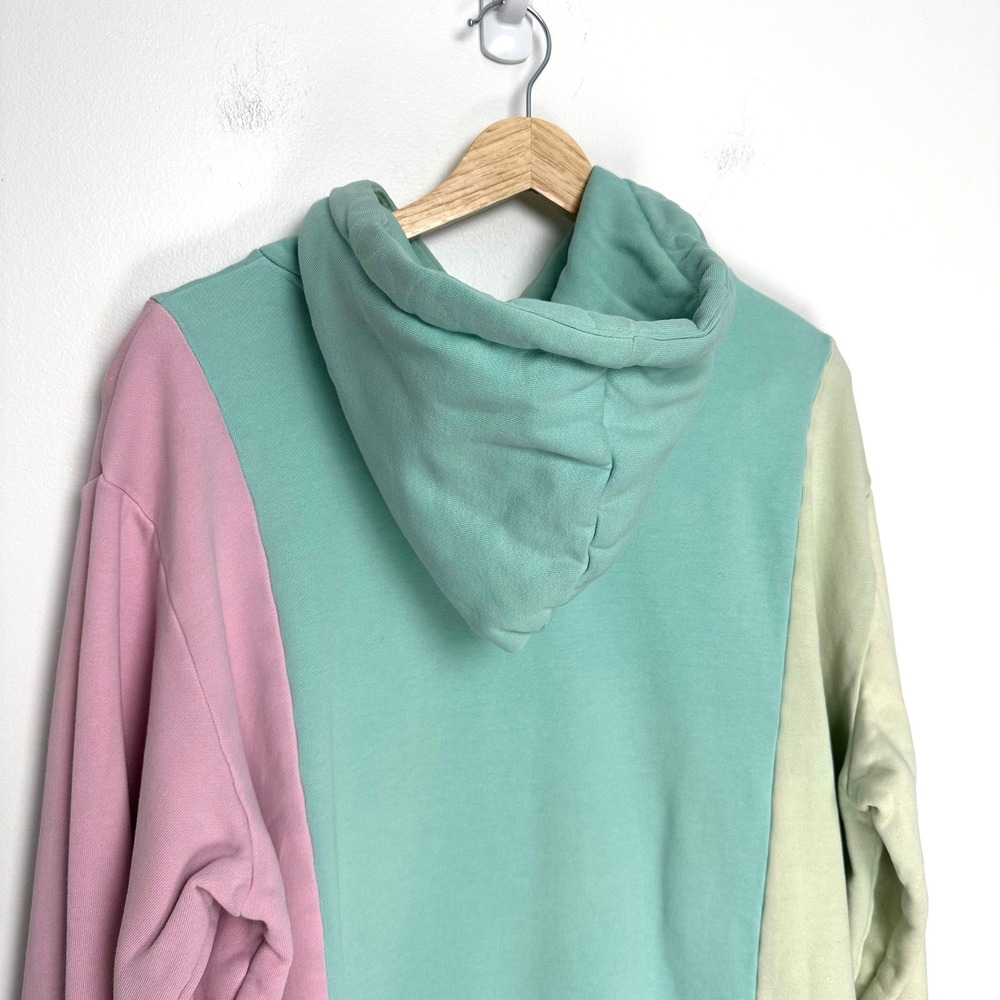 Teddy Fresh Multicolor Pastel‎ Colorblock Embroidered Logo Kawaii Hoodie XL - Picture 7 of 10